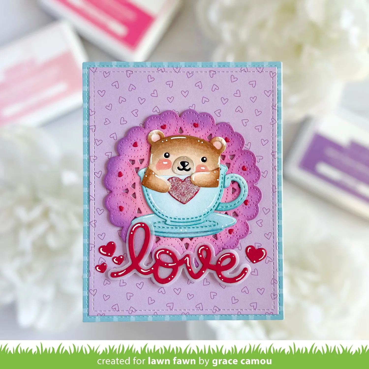 Lawn Fawn Tiny Gift Box Panda Bär Stanze 16-tlg