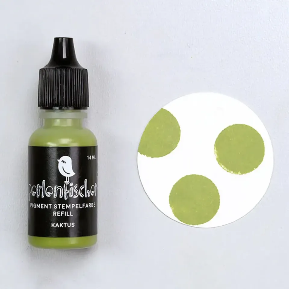 Perlenfischer Pigment Refill Stempelfarbe Kaktus 14 ml lichtecht