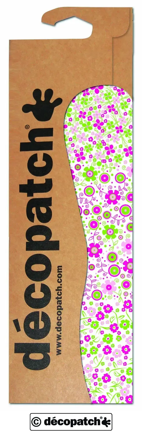 décopatch 571 Papier 20 Blätter rosa-grün Blumen