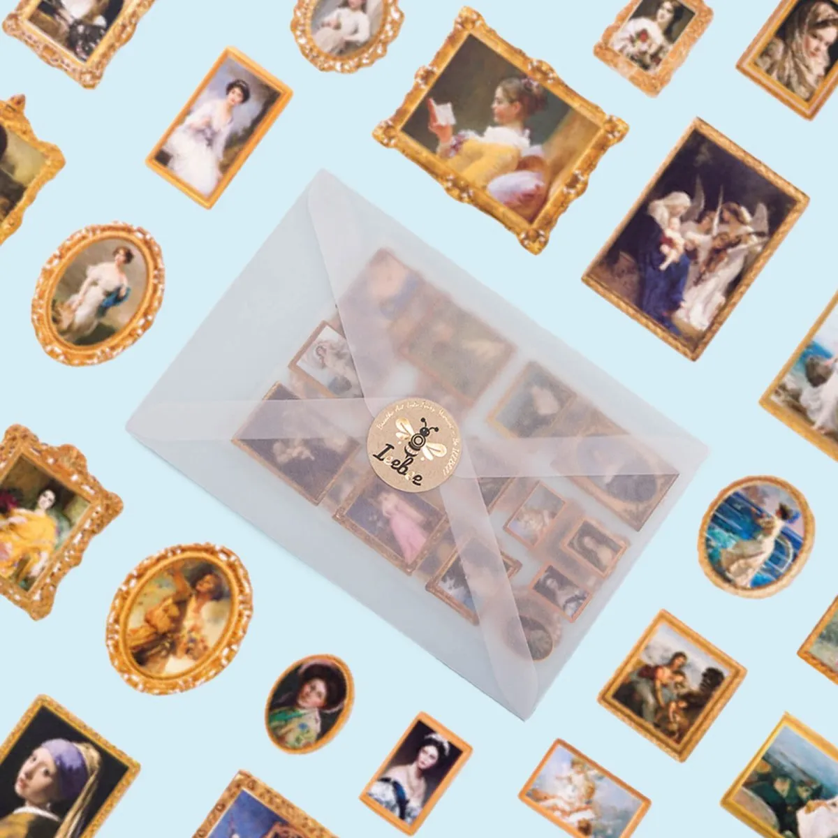 Ieebee Vintage Art Gallery 3D Sticker 2-teilig