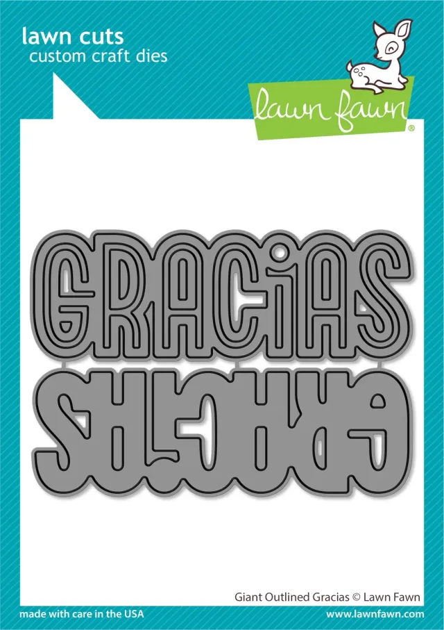 Lawn Fawn Giant Outlined Gracias LF3448 Stanzschablonen 2-teilig