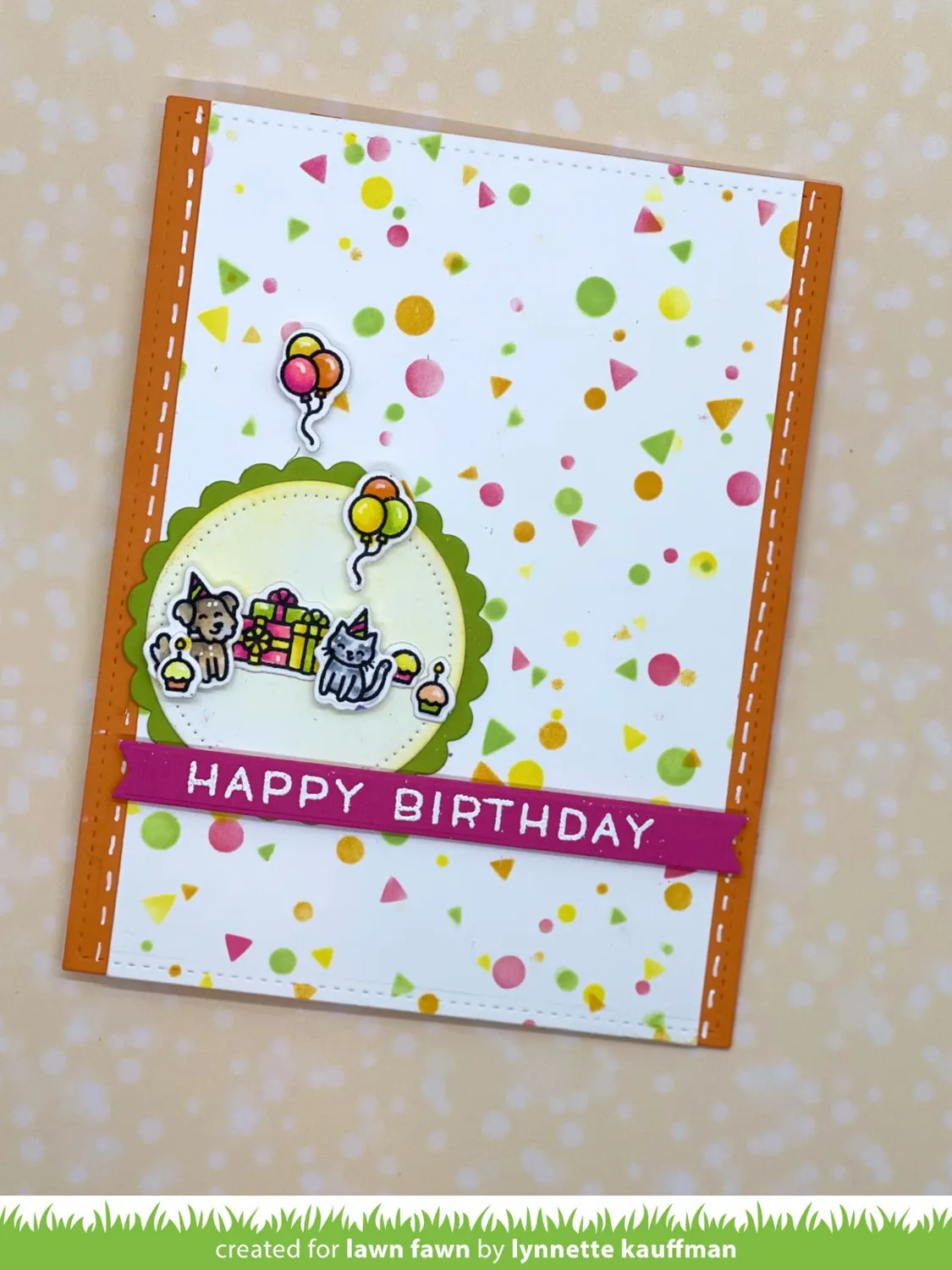 Lawn Fawn Confetti Stencil Hintergrund 6x6 2-teilig