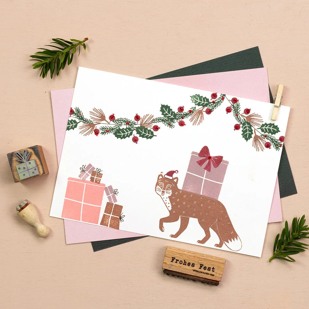 Perlenfischer Geschenk XL Stempel 27x28 mm Holz