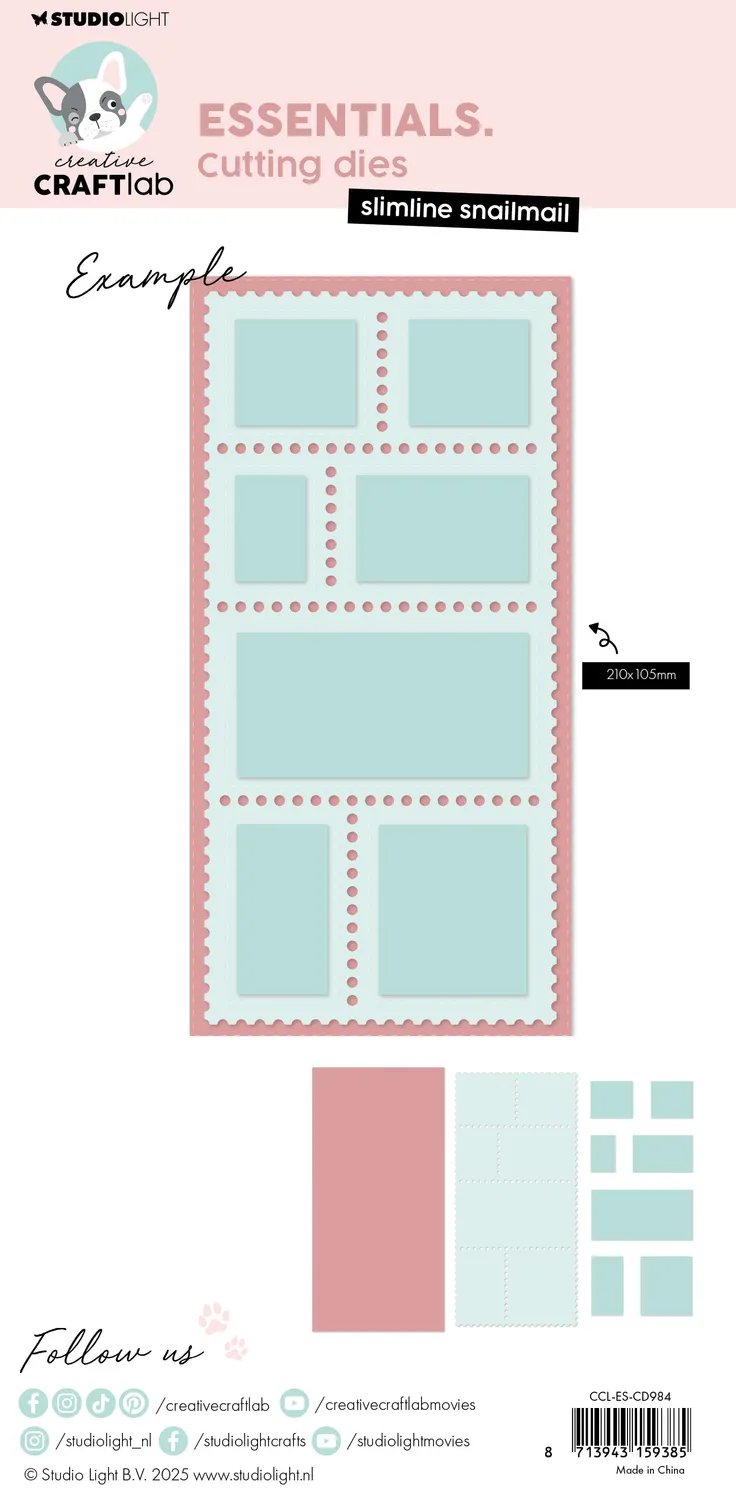 StudioLight Creative Craftlab Slimline Snailmail Stanzschablone