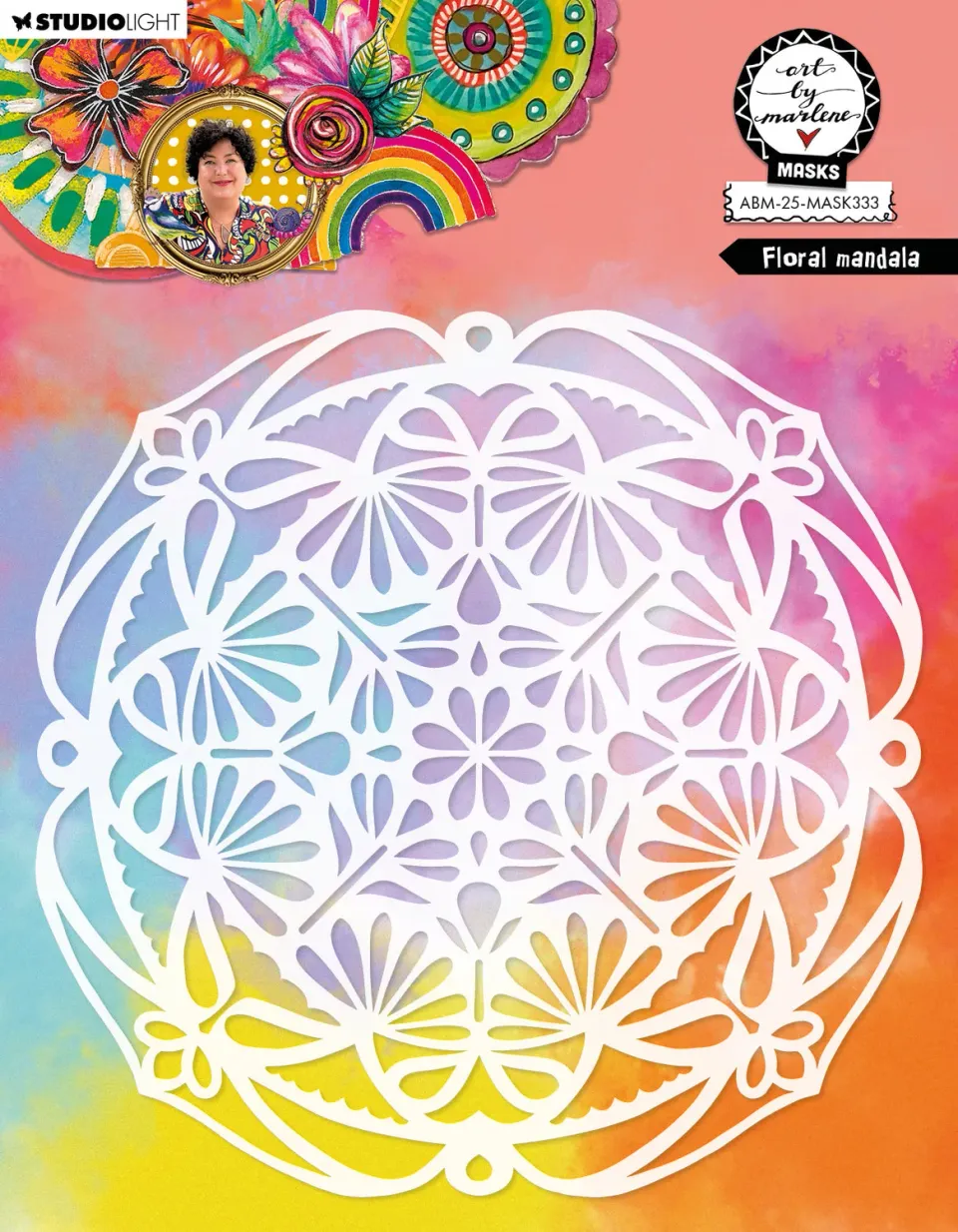 Art by Marlene 2025 Mask Schablone Floral Mandala