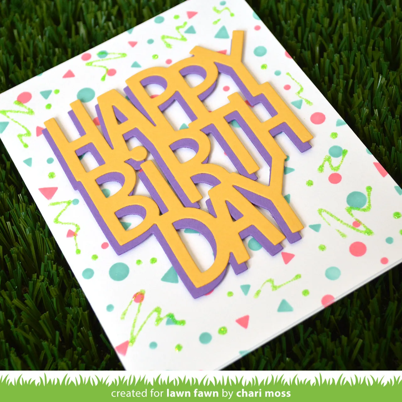 Lawn Fawn Lawn Cuts Giant Happy Birthday Stanzen groß