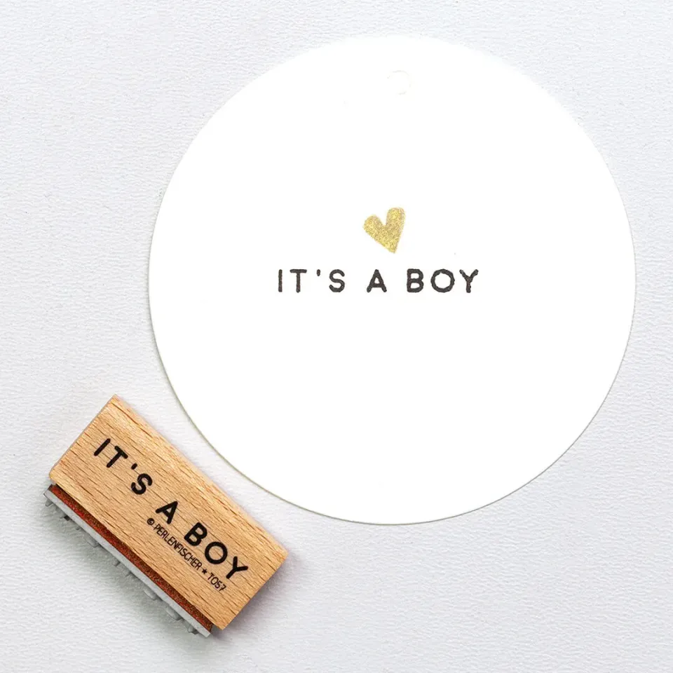 Perlenfischer It's a boy Stempel 4 x 31 mm Geburt