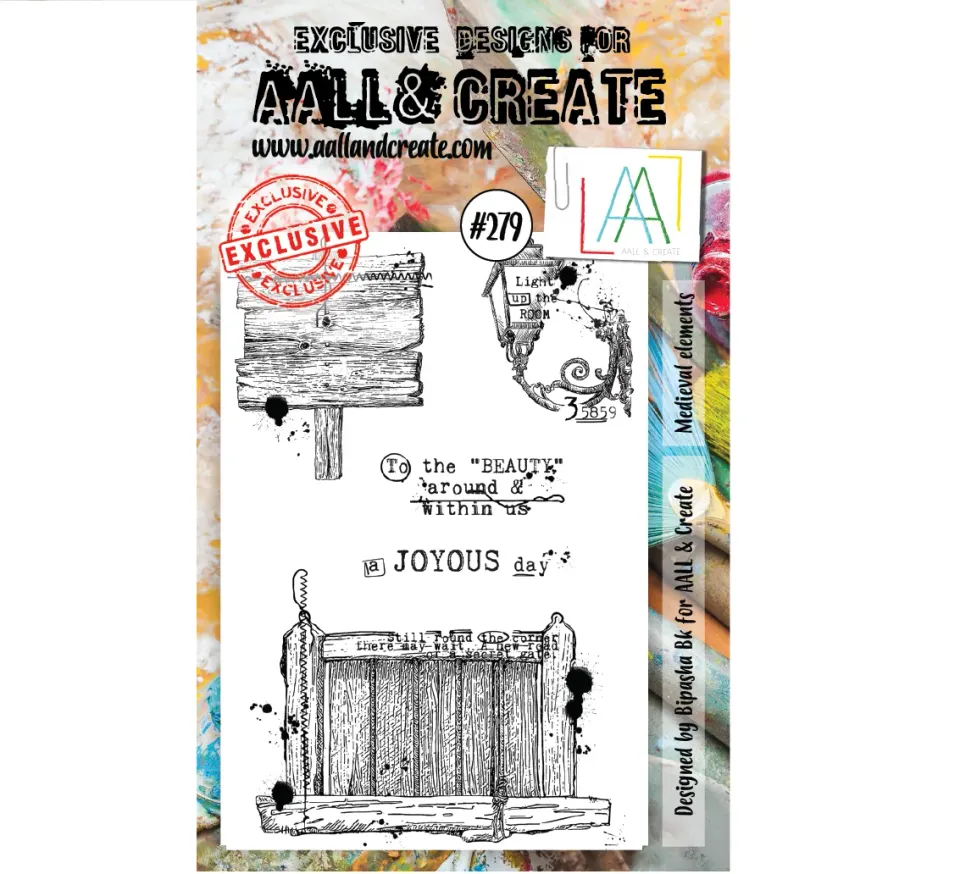 AALL and Create 279 Medieval Elements Stempelset A6 klar