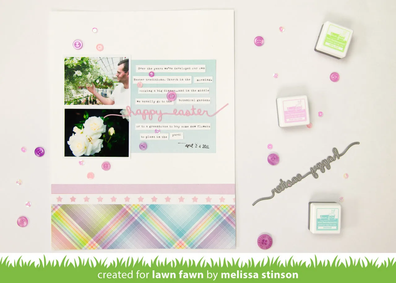 Lawn Fawn Easter Border LF1365 Stanzschablone Schriftzug