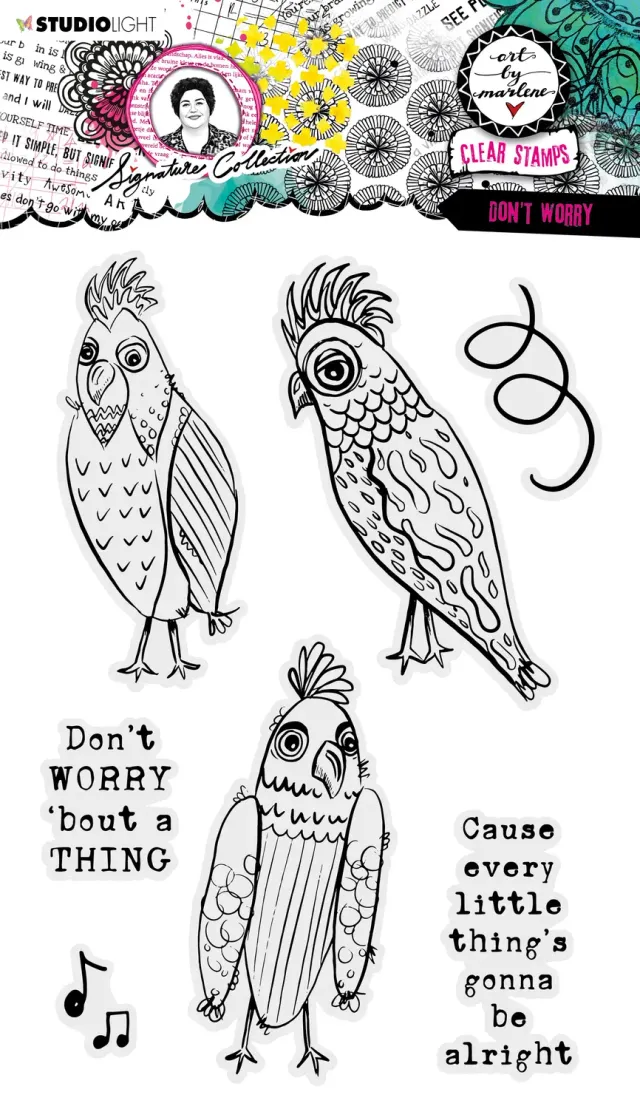 Art by Marlene Signature Don't Worry Stempel 196x130mm