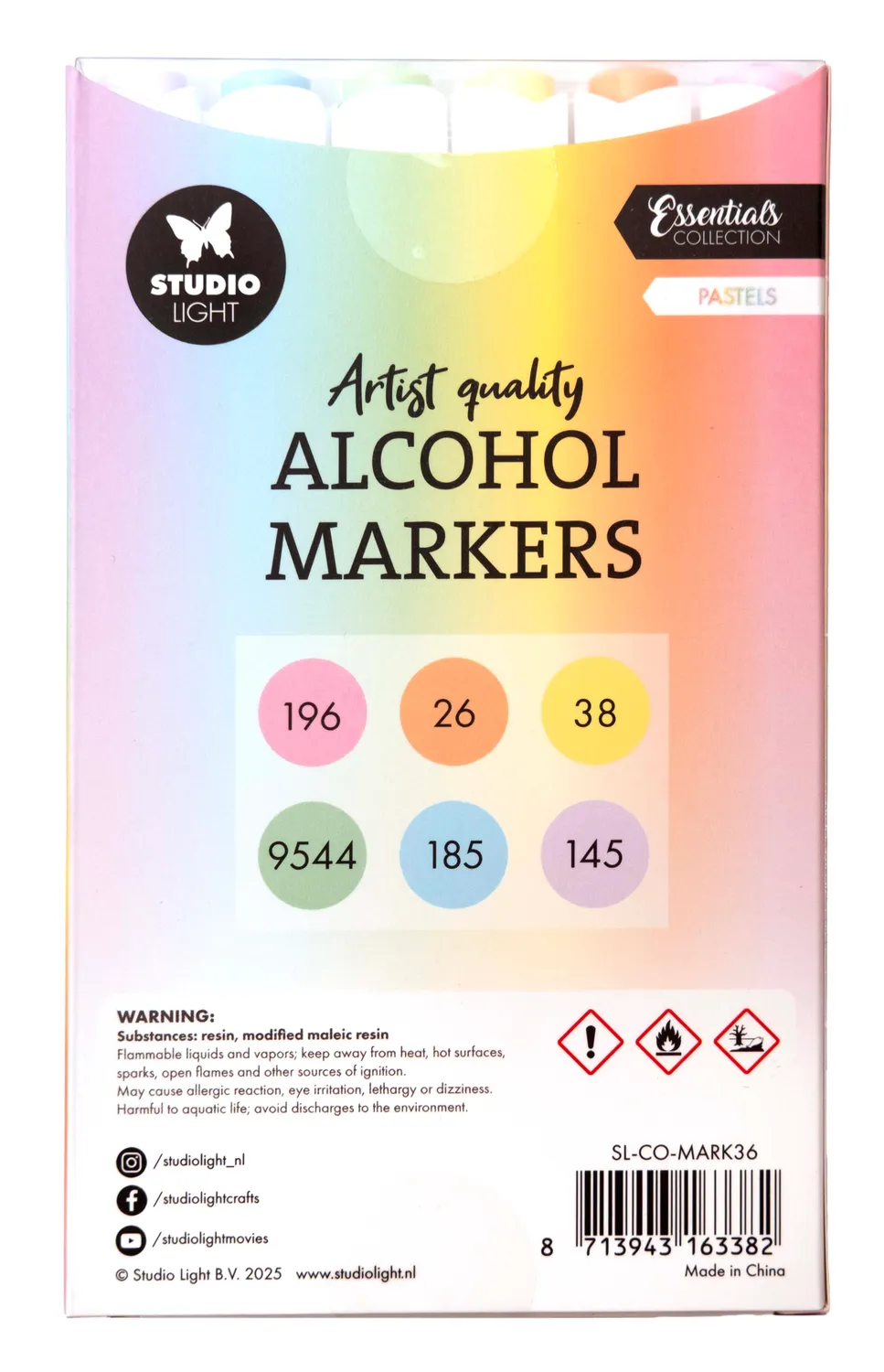 StudioLight Essentials Alkoholmarker Pastels 6er Set