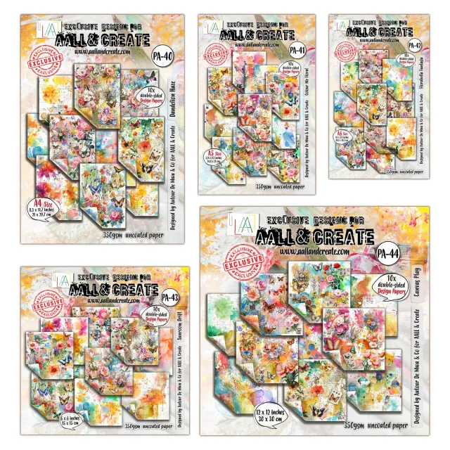 AALL and Create Garden Daydreams Designpapier 5er Blumen