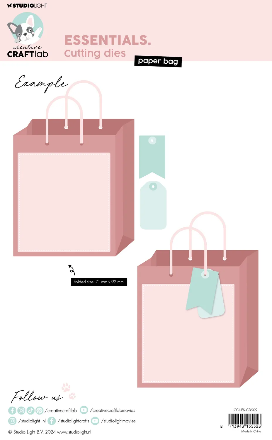 Creative Craftlab Essentials Stanzschablone Paper Bag Tüte