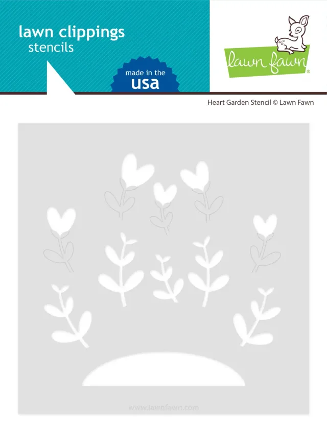 Lawn Fawn Heart Garden Schablone 15x15cm Blumen