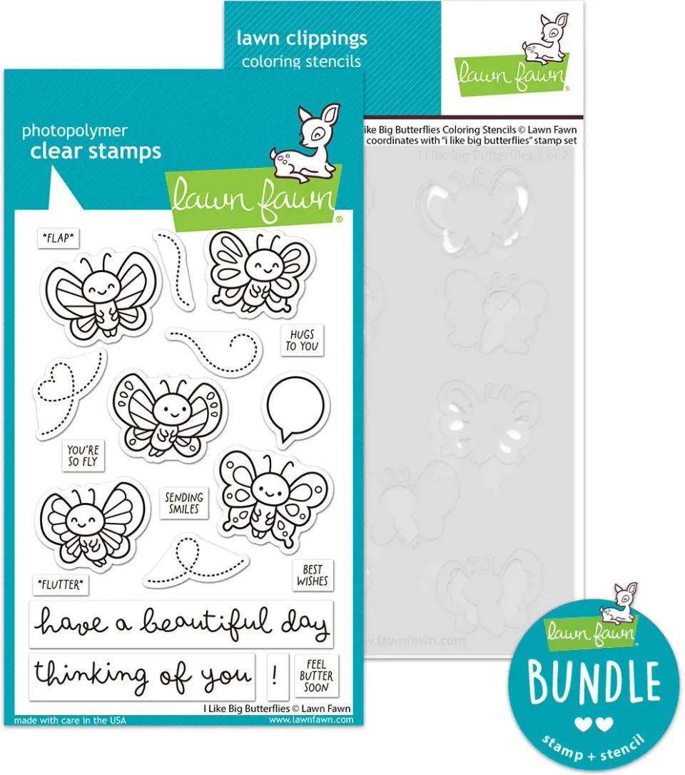 Lawn Fawn I Like Big Butterflies Stempel Bundle