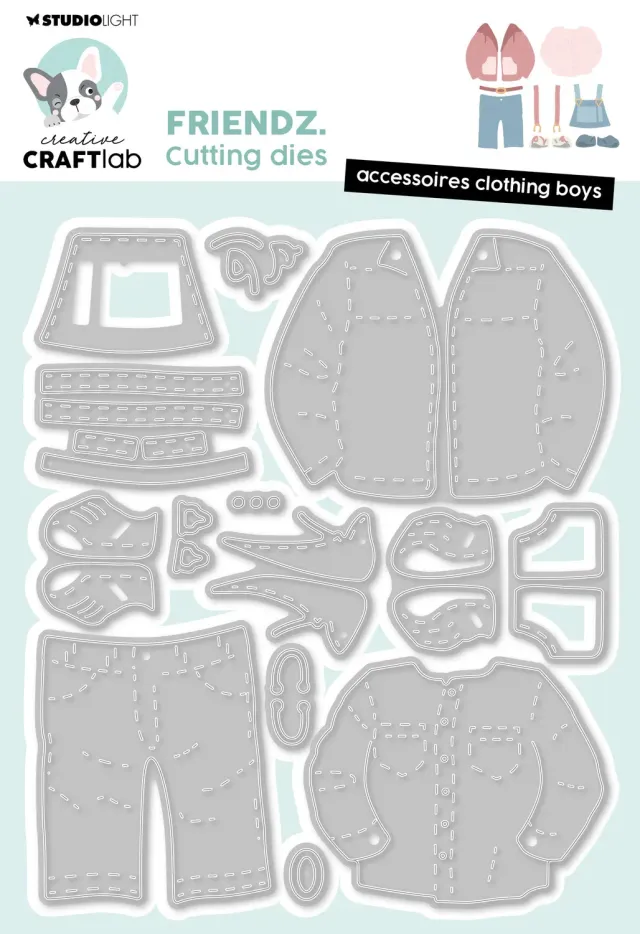 StudioLight Creative Craftlab Friendz Stanzschablone Clothing Boys