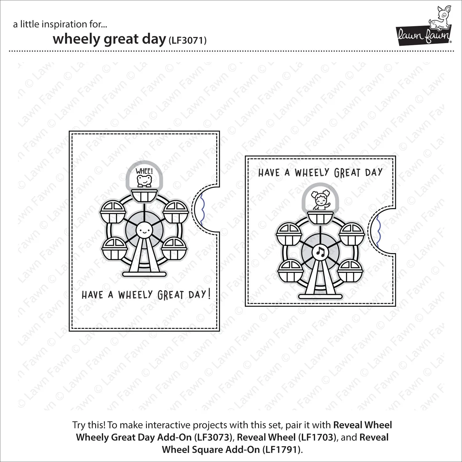 Lawn Fawn Wheely Great Day Clear Stempel LF3071 Riesenrad