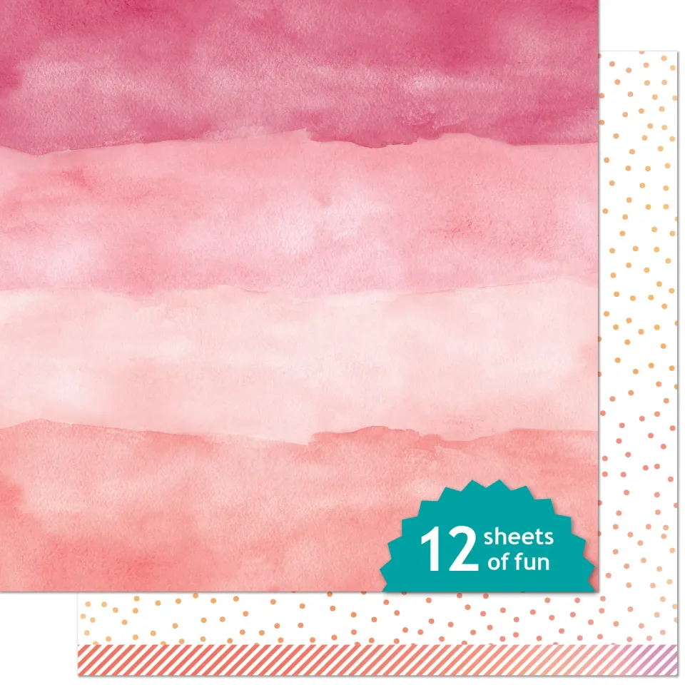 Lawn Fawn Rose Quartz Papier 12x12 12 Blatt LF2584