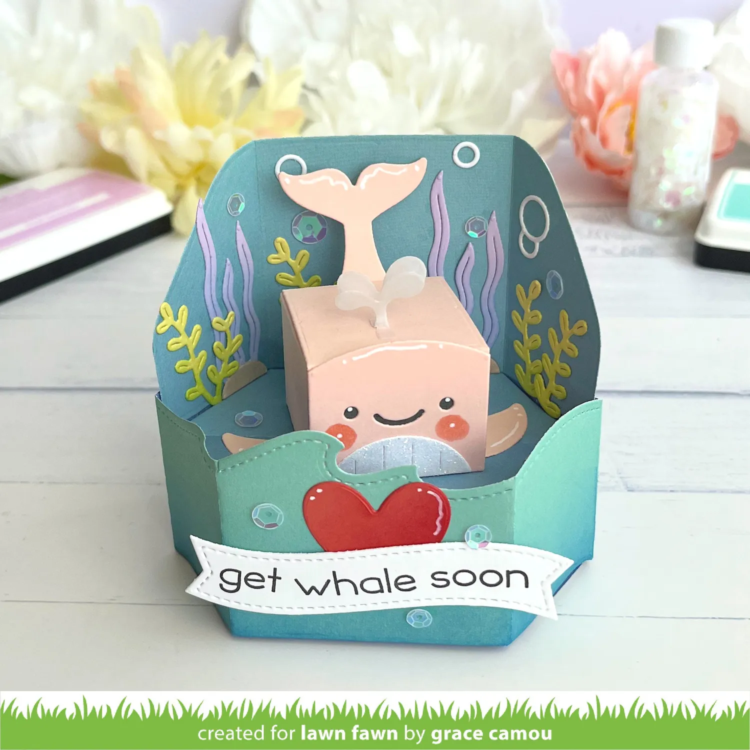Lawn Fawn Tiny Gift Box Wal Delfin Stanzschablonen 9-teilig