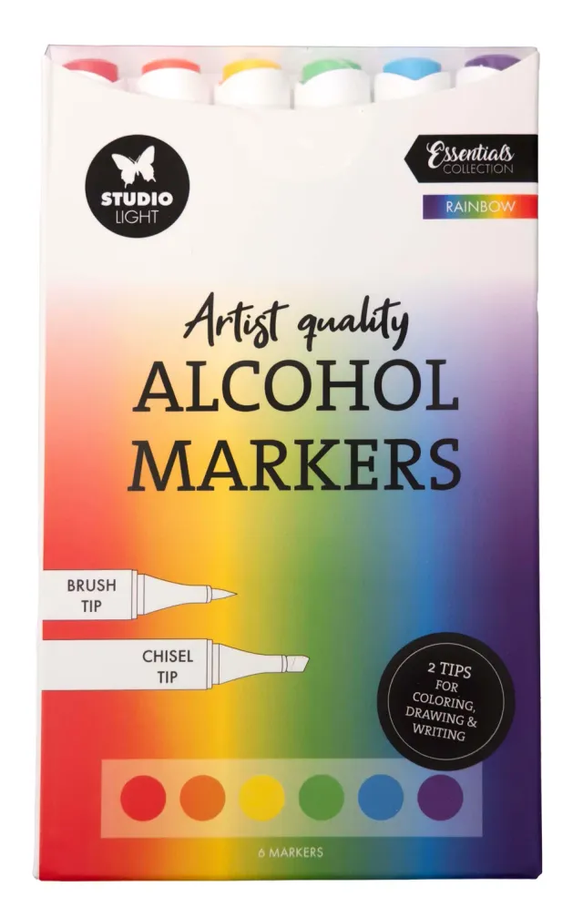 Studio Light Essentials Rainbow Alkoholmarker 6 Stück Set