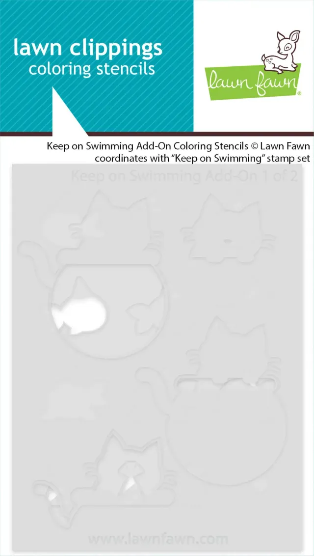 Lawn Fawn Keep on Swimming Add-On Schablonen 2-tlg Fische