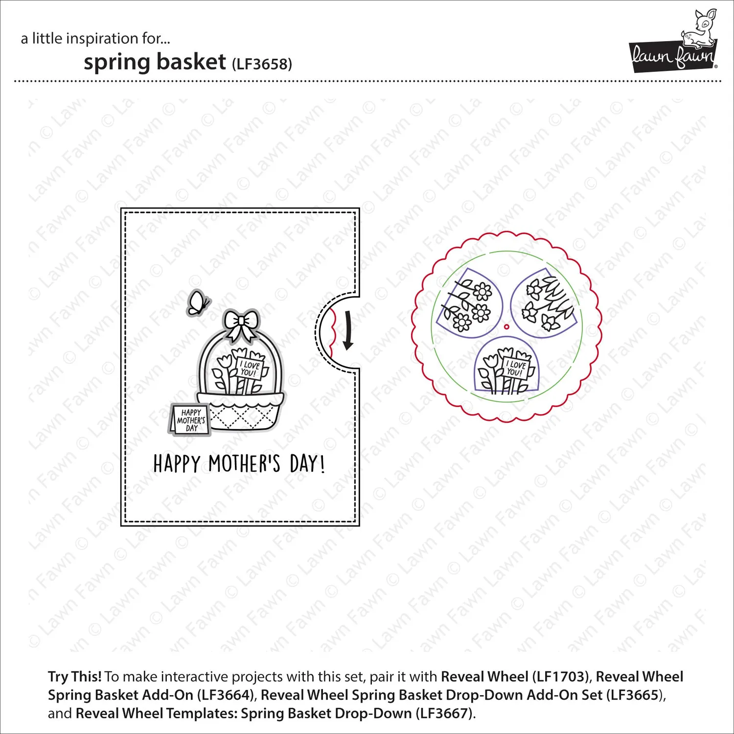 Lawn Fawn Spring Basket Stempelset Ostern Korb Hase