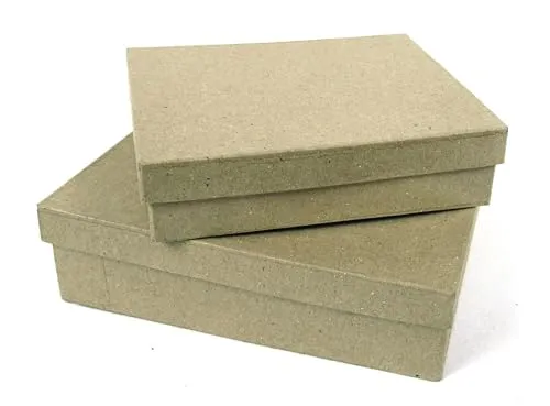 Décopatch Box Rechteckig Flach XS Pappmaché 12x9 cm