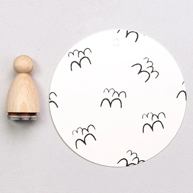 Perlenfischer Vogelschwarm Stempel 10x14 mm Kegel