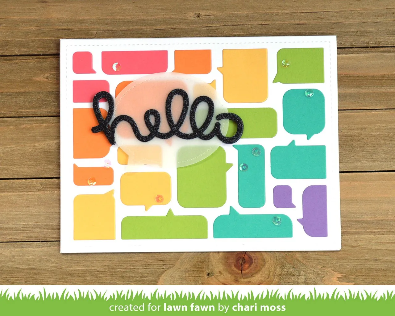 Lawn Fawn Lawn Cuts Speech Bubble Backdrop Stanzschablone 14x11cm