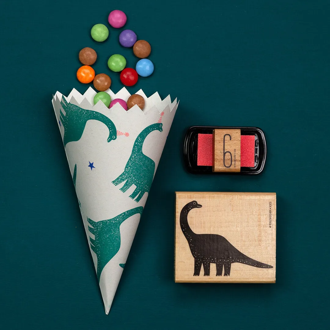 Perlenfischer Brachiosaurus Stempel 76x61 mm Dino