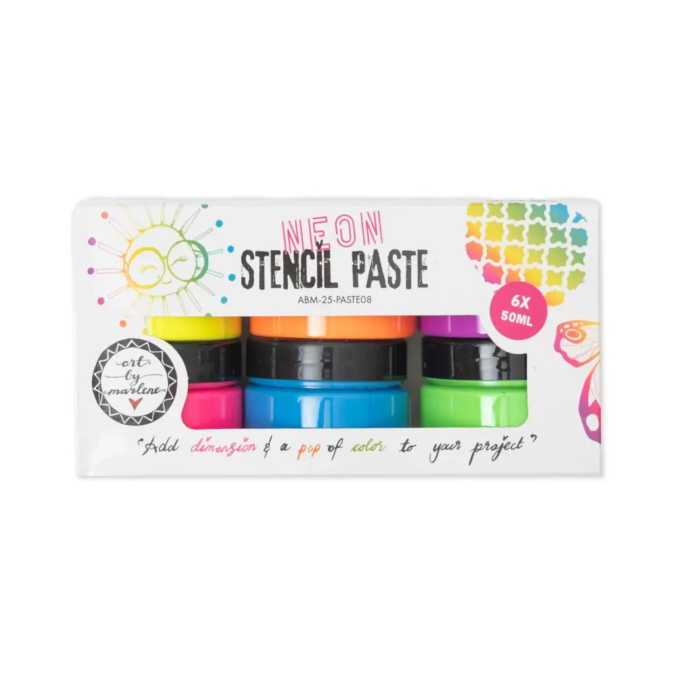 Art by Marlene Stencil Paste Neon 6x50 ml Strukturpaste