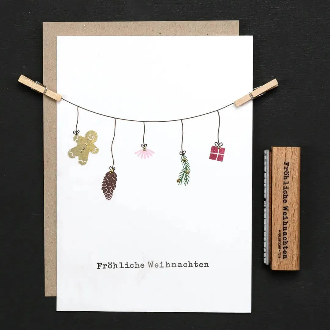Perlenfischer Tannenzweig klein Stempel 17 x 7 mm