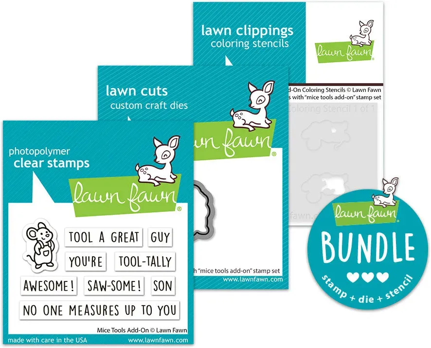 Lawn Fawn Mice Tools Add-On Bundle Stempel Stanze Stencil Handwerk