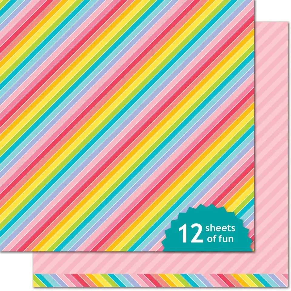 Lawn Fawn Pink Tutu Designpapier 12x12 12 Bogen