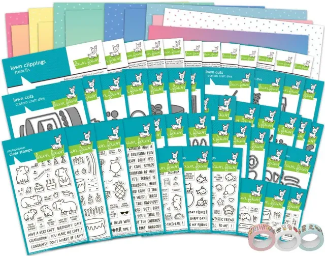 Lawn Fawn Summer 2025 Release Bundle Stempel Stanz Set