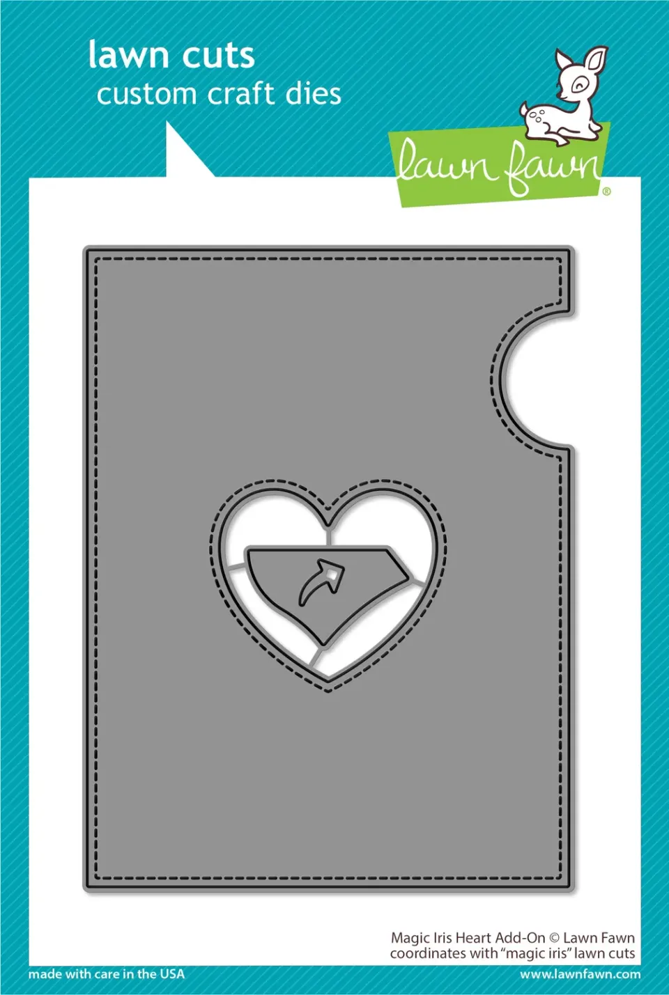 Lawn Fawn Magic Iris Heart Add-On Stanzschablone 2-tlg interaktiv