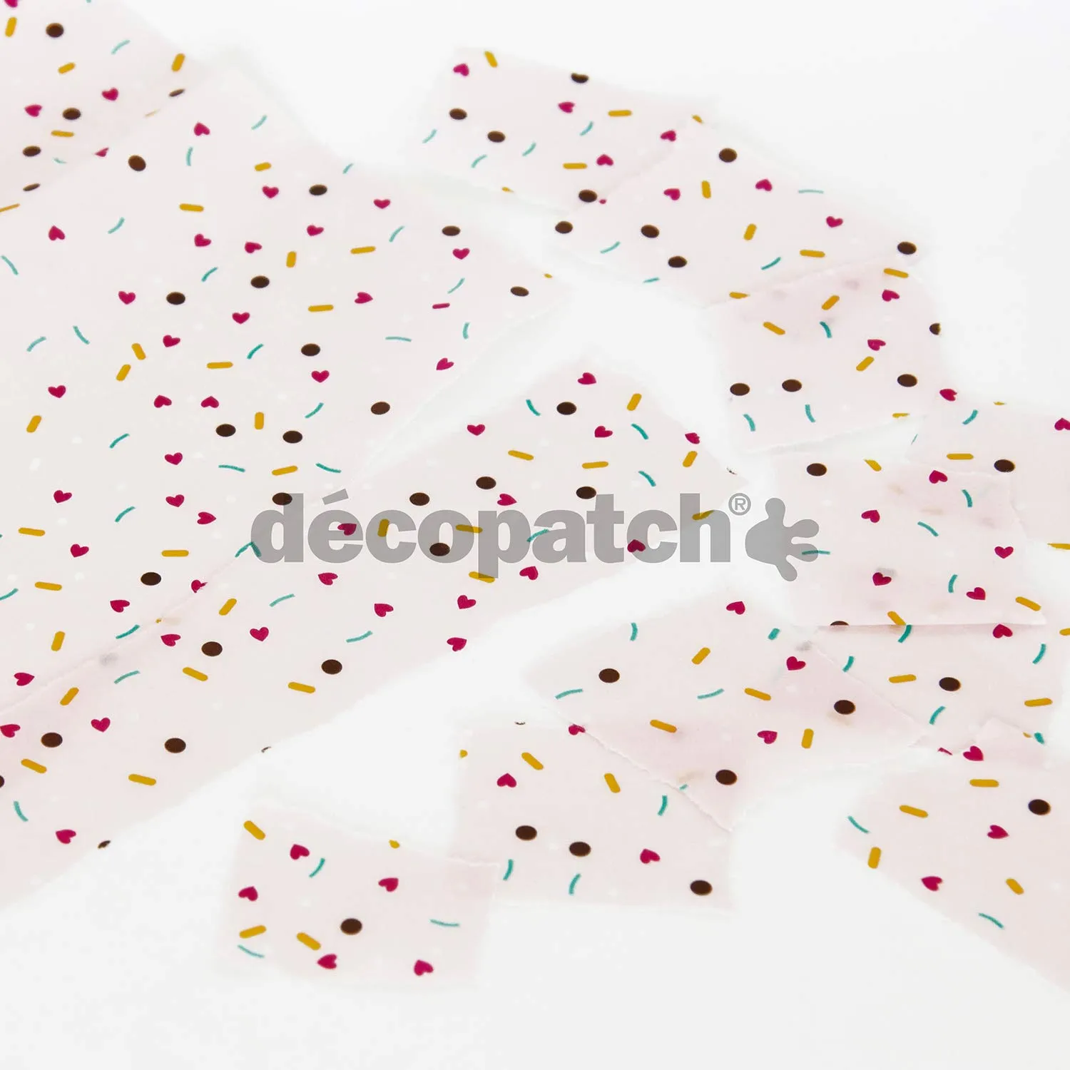 Décopatch C681O Décopatchpapier Punkte 3 Blätter rosa