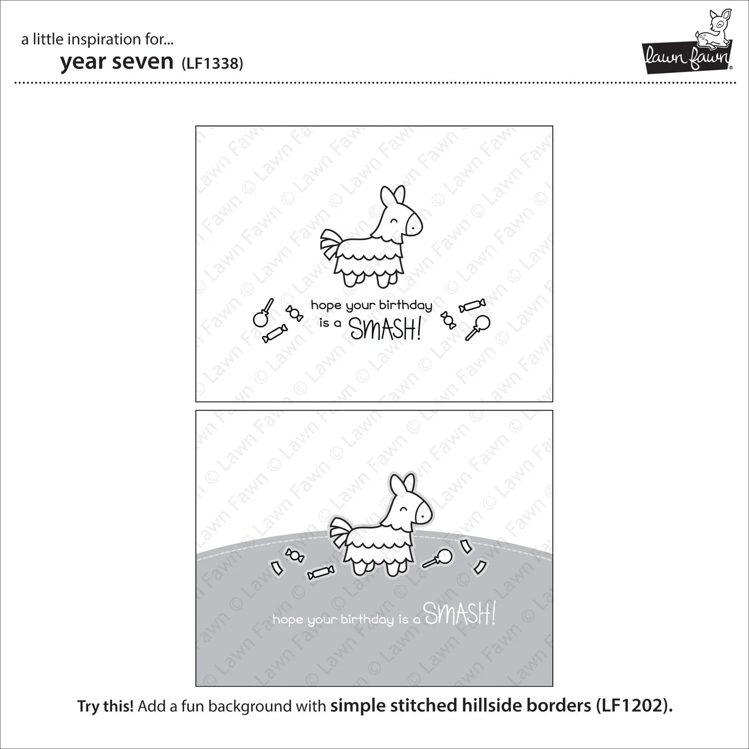 Lawn Fawn Year Seven LF1338 Clear Stamps Mini-Set