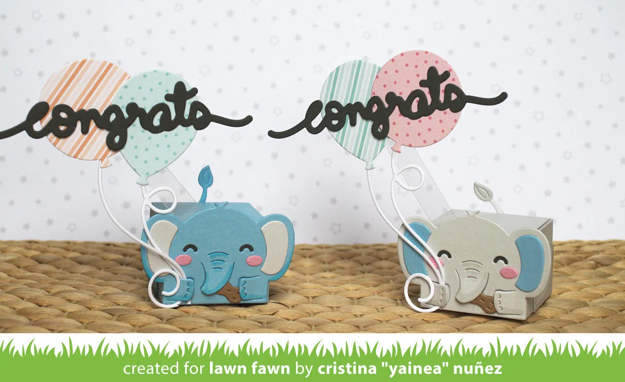 Lawn Fawn Tiny Gift Box Elephant LF3100 Stanzschablonen