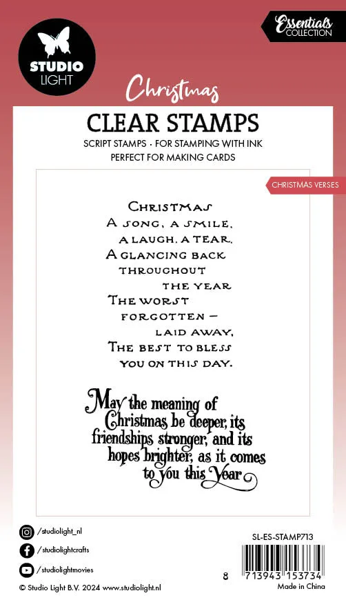 StudioLight Essentials Christmas Verses Clear Stempel Weihnachten