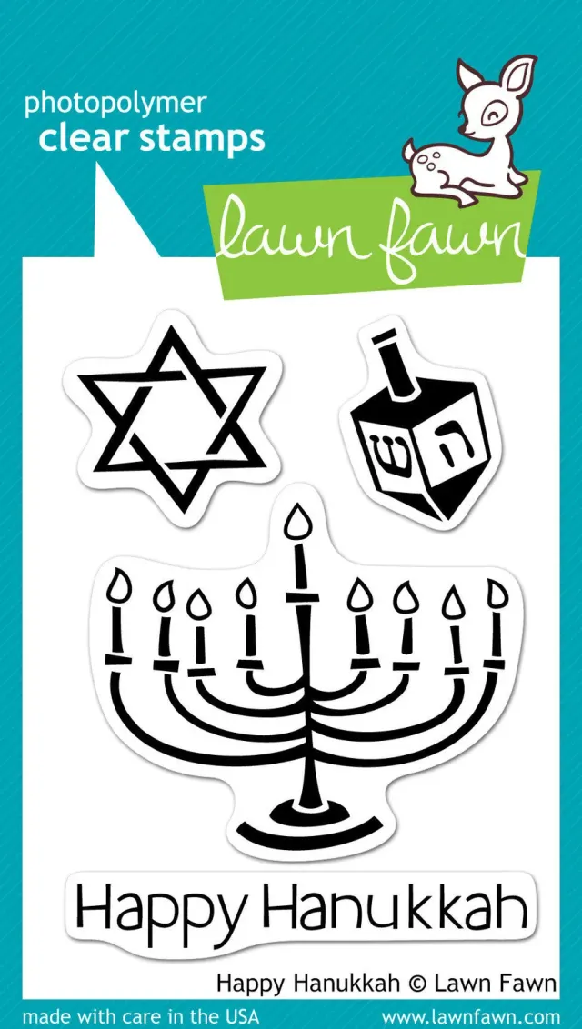 Lawn Fawn Happy Hanukkah Stempelset 4-teilig Chanukka