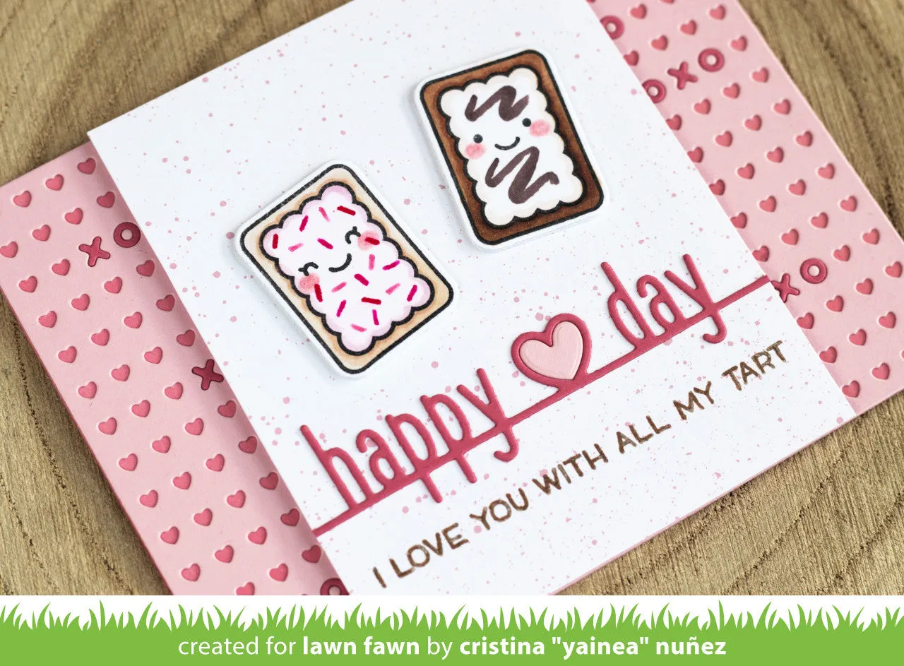 Lawn Fawn Lawn Cuts XOXO Backdrop Stanzschablone quer