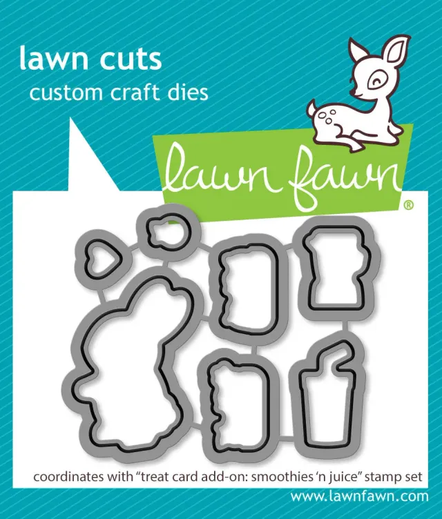 Lawn Fawn Treat Cart Add-On Smoothies 'n Juice Stanzschablonen