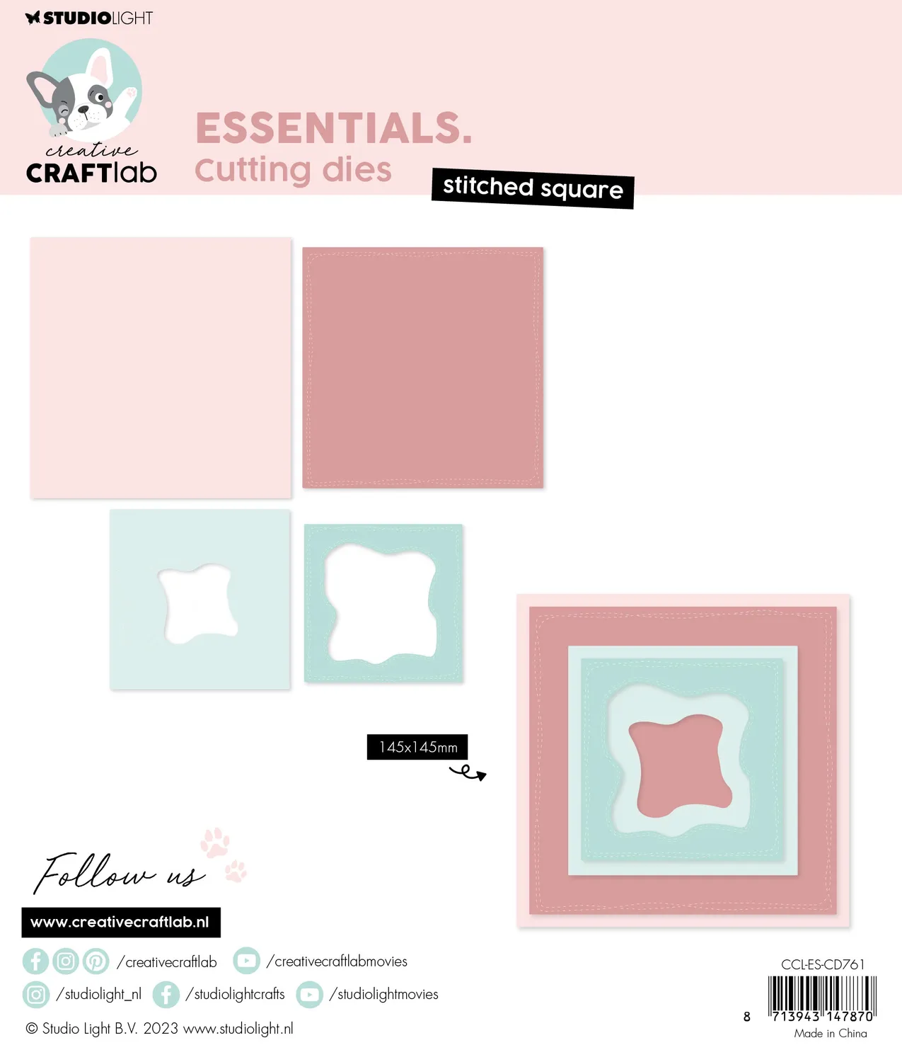 Creative Craftlab Essentials Stanzschablone Stitched Square