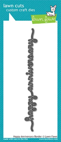 Lawn Fawn Lawn Cuts Happy Anniversary Border Stanze filigran
