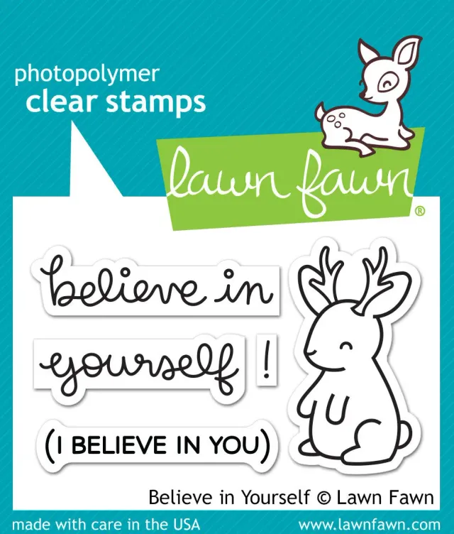 Lawn Fawn Believe In Yourself Clear Stamps Jackalope