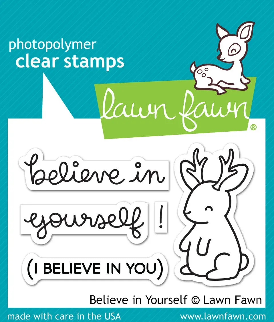Lawn Fawn Believe In Yourself Clear Stamps Jackalope