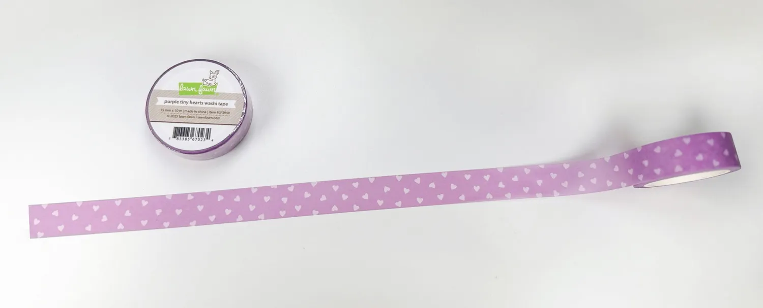 Lawn Fawn Purple Tiny Hearts Washi Tape lila 15 mm