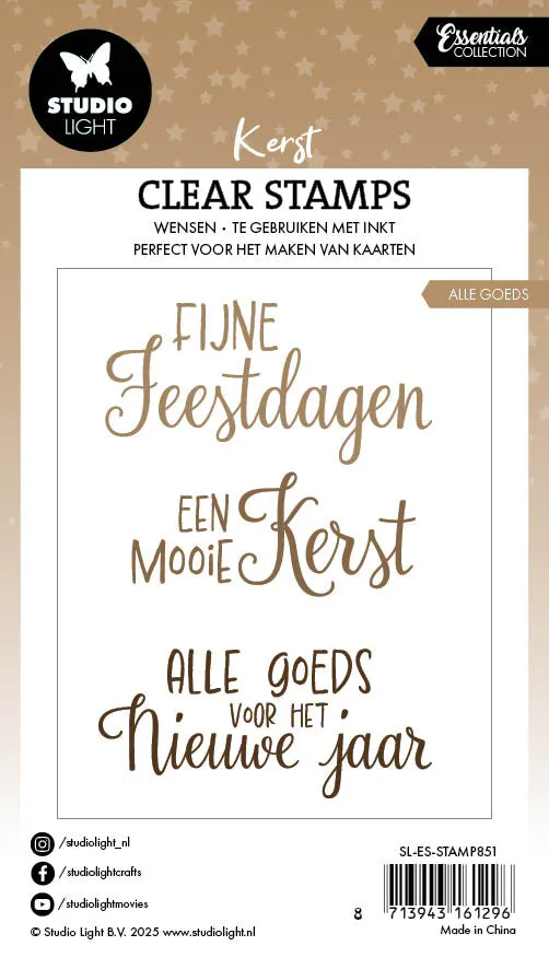 Studio Light Essentials Clear Stempel Alle goeds niederländisch
