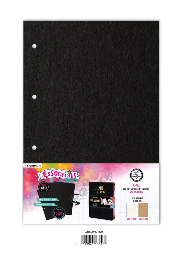 StudioLight Art by Marlene Journal Einlagen Schwarz 20 Blatt A4